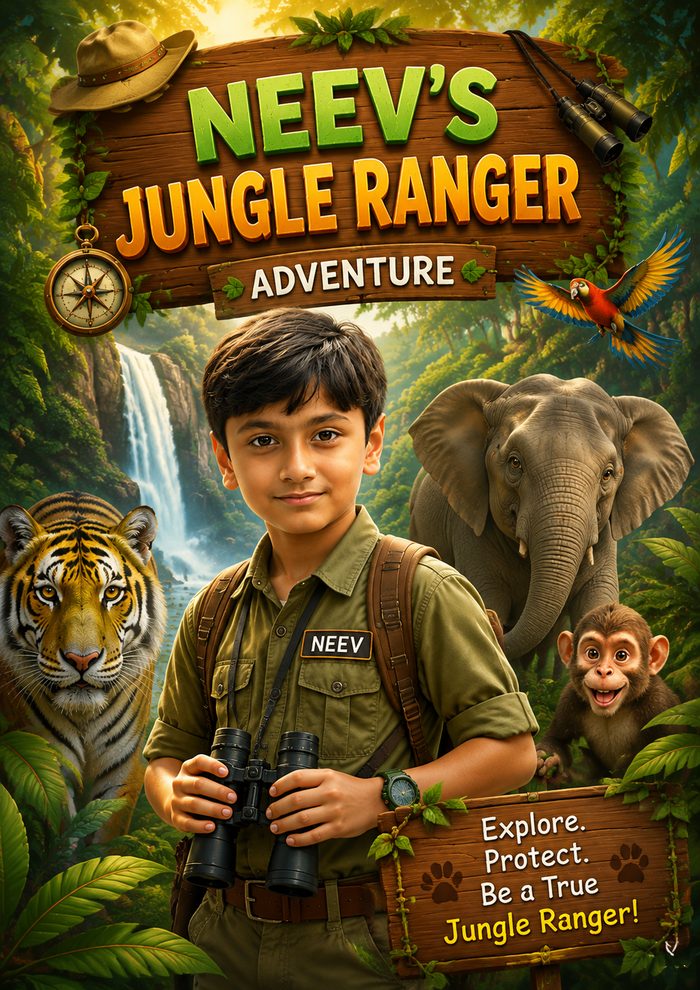 Sample Jungle Ranger storybook page